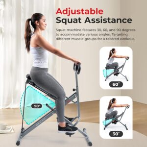 Sunny Health & Fitness Row-N-Ride Squat Assist Trainer,