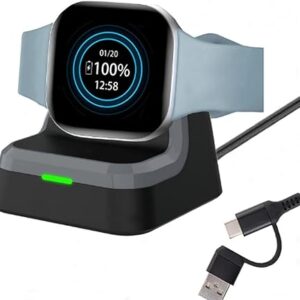 Upgraded Charger Dock for Fitbit,Magnetic Watch Charger Stand with 2 in 1 Charging