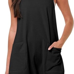 ANRABESS Womens Rompers Summer Casual Loose Sleeveless