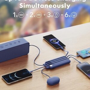 Portable Charger with Built in Cables, Portable Charger with Cords Wires Slim 10000mAh