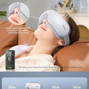 Llano Eye Massager with Heat, Portable Eye Massage with Bluetooth Music
