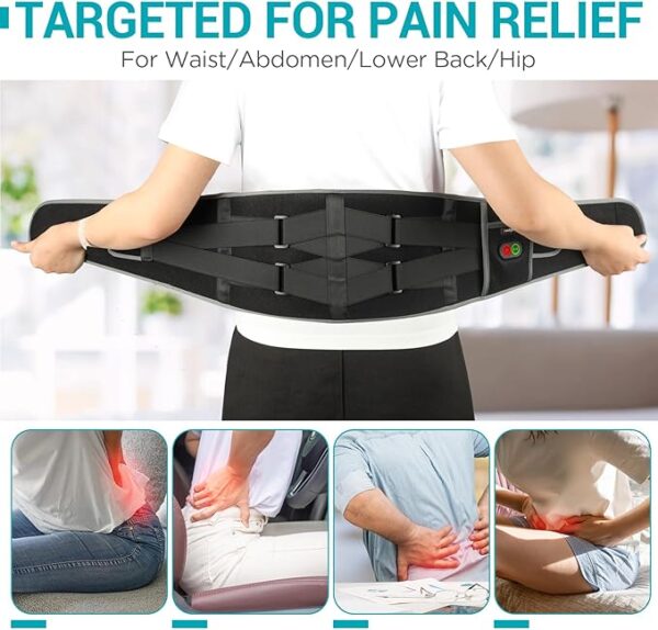 Comfytemp Cordless Heating Pad with Massager for Back Pain Relief