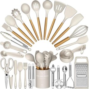 Umite Chef Silicone Kitchen Utensil Set, 34PCS Heat Resistant Kitchen Gadgets