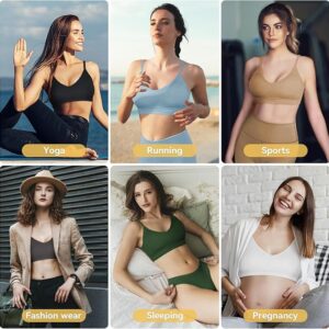 Omisy 4 Pcs Cami Bralettes for Women