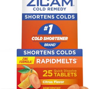 Zicam Cold Remedy Zinc Rapidmelts, Citrus Flavor