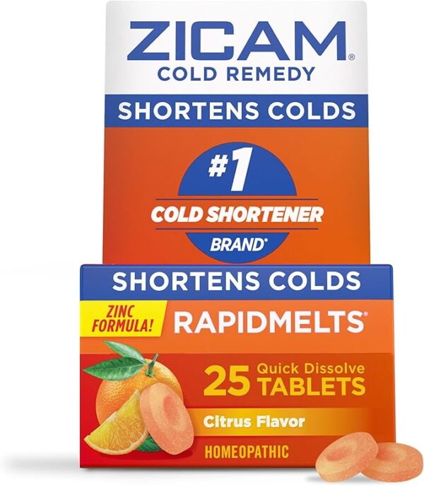Zicam Cold Remedy Zinc Rapidmelts, Citrus Flavor