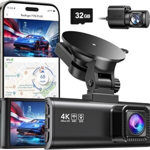 REDTIGER Dash Cam Front Rear, 4K/2.5K Full HD Dash Camera for Cars