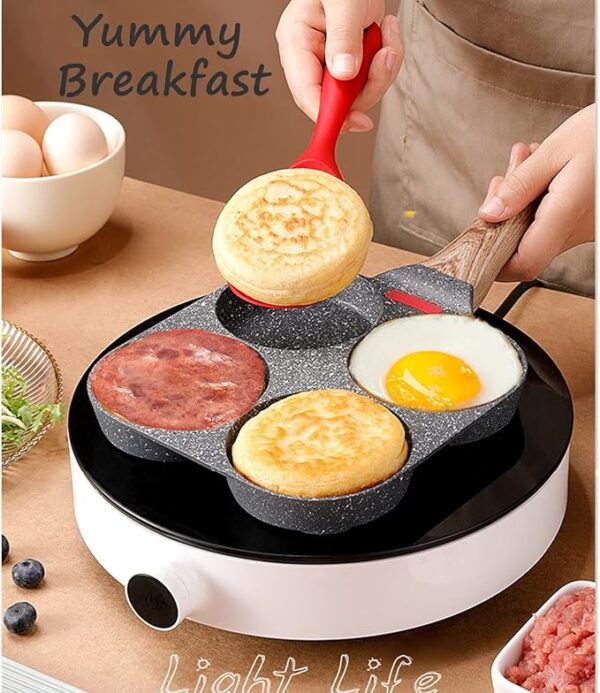 4-Cup Egg Pan Nonstick, and Healthy Granite Egg Frying Pan