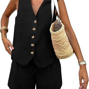 PRETTYGARDEN Women's Summer 2 Piece Outfits Sleeveless