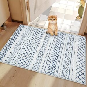 Area Rug 2x3 Entryway Rug, Washable Geometric Boho Area Rug,