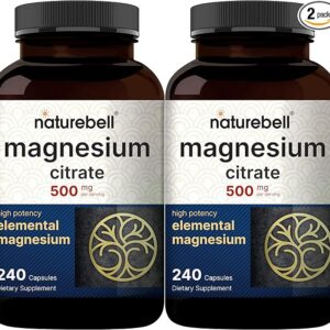 2 Pack Magnesium Citrate 500mg, 480 Capsules