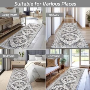 Madane Runner Rug 2x8, Washable Hallway Runner Rugs