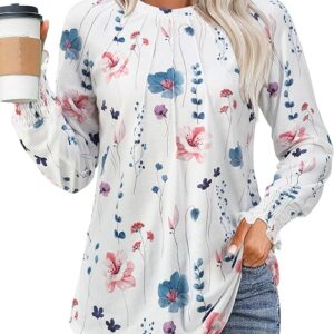 Womens Spring Fashion 2025 Long Sleeve Tunic Tops