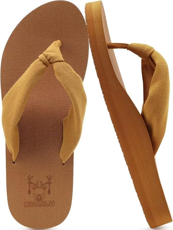 KuaiLu Flip Flops for Women with Arch Support Yoga Mat