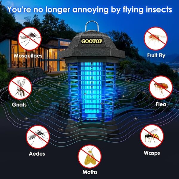 GOOTOP Bug Zapper Outdoor, Mosquito Zapper, Electric Fly Zapper