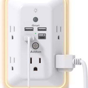 Surge Protector, Outlet Extender with Night Light,