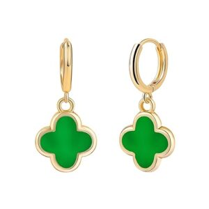 Clover Earrings for Women Four Leaf Clover Earring 14K Gold