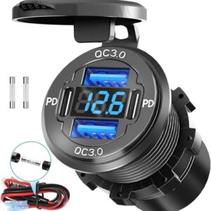 78W Quad-Port 12V USB Outlet - Dual QC3.0