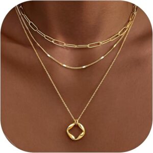 Layered Gold Necklaces for Women,