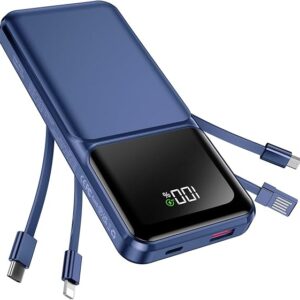 Portable Charger with Built in Cable - 20000mAh Fast Charging Slim 22.5W Power Bank