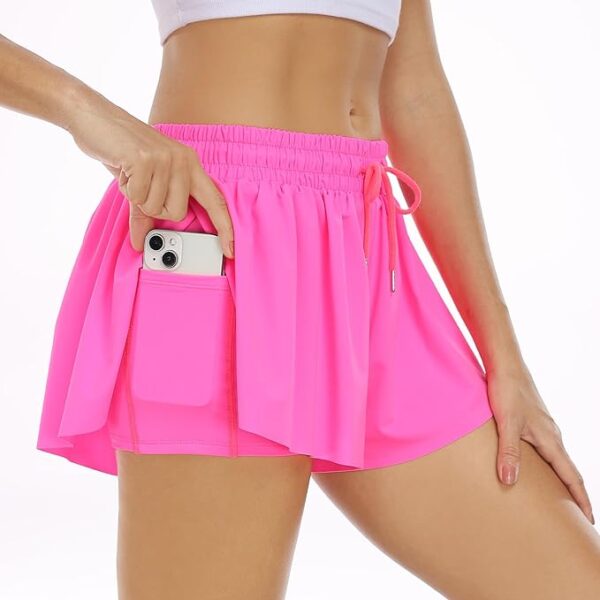 Wsirmet Flowy Shorts for Women Butterfly Shorts