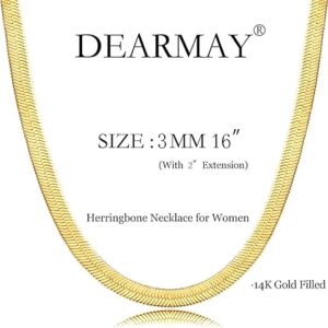DEARMAY 14K Gold Necklaces for Women