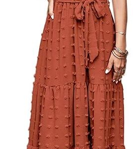 MASCOMODA Womens Summer Swiss Dot Maxi