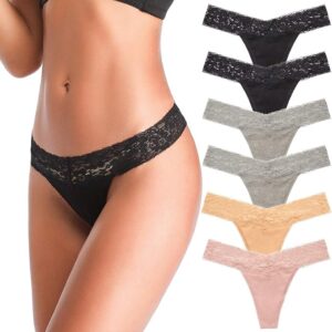 ANNYISON Women's Thongs, T Back Low Waist See
