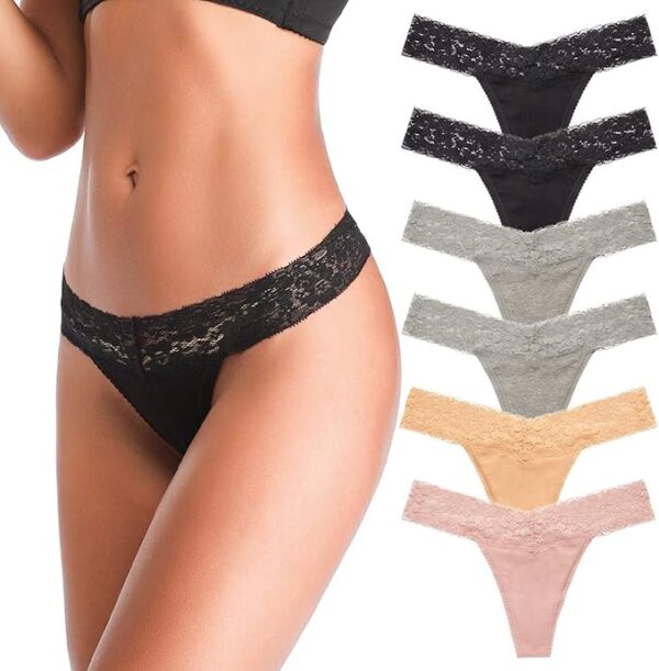 ANNYISON Women's Thongs, T Back Low Waist See