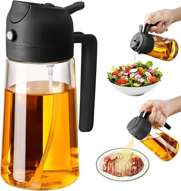 2 in 1 Glass Oil Sprayer & Dispenser,