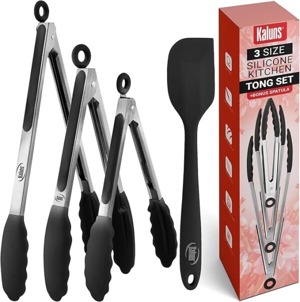 Kaluns Kitchen Tongs for Cooking Grilling Set