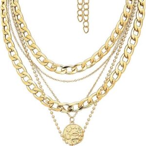 MJartoria Gold Layered Necklaces for Women