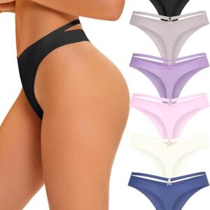Women's Underwear Seamless Thongs 6 Pack