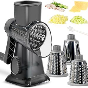 Cheese Grater Hand Crank Rotary Vegetables Shredder with Handle