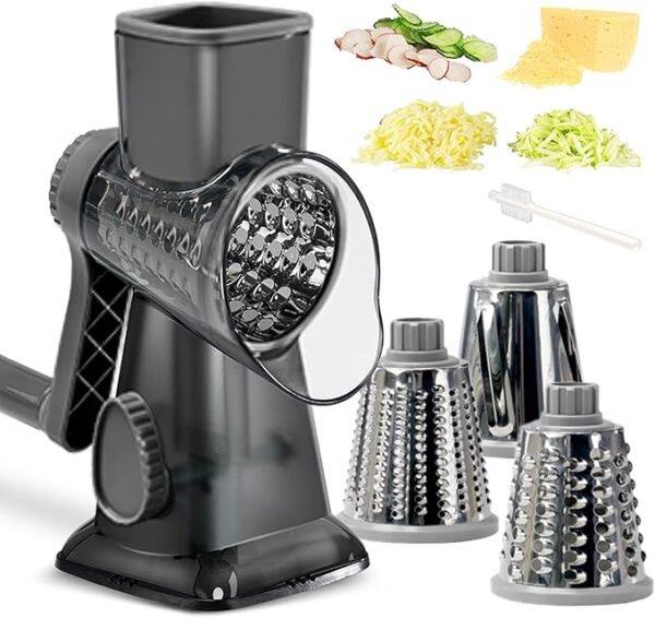 Cheese Grater Hand Crank Rotary Vegetables Shredder with Handle