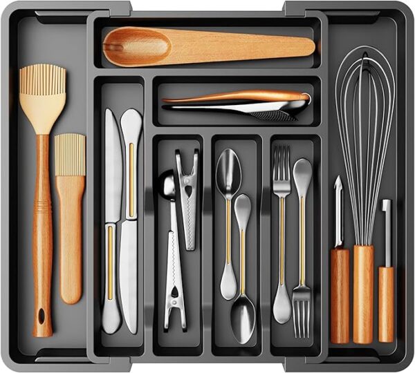 Pipishell Silverware Drawer Organizer