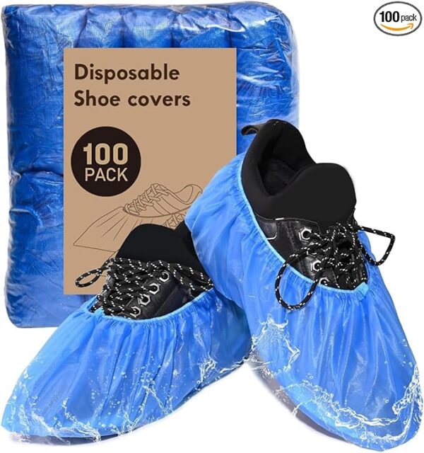 100 Pack (50Pairs) Shoe Covers Disposable Non-Slip