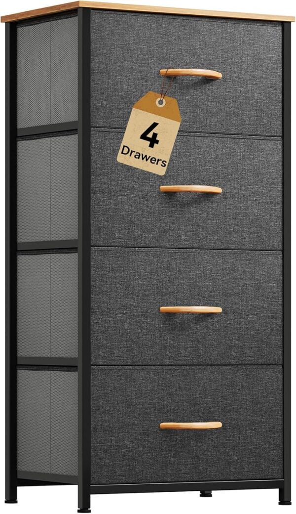DWVO 4 Drawers Dresser, Small Dresser for Bedroom