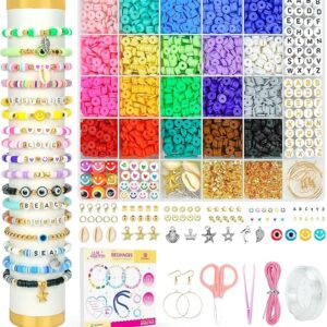 Dowsabel Clay Beads Bracelet Making Kit for Beginner