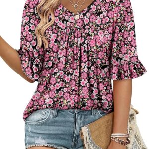 ROSELINLIN Half Sleeve Top for Women