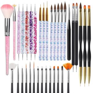 Artdone 35pcs Nail Art Pens brushes,