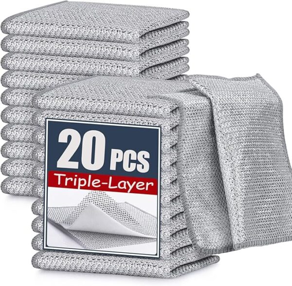 Navona 20 Pcs New Upgrade Steel Wire Dishcloth