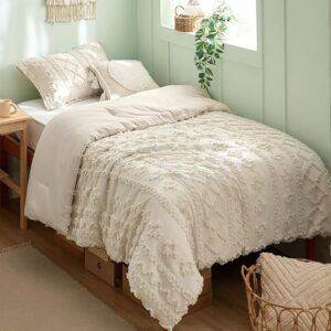 Bedsure Tufted Boho Comforter Set Twin Size