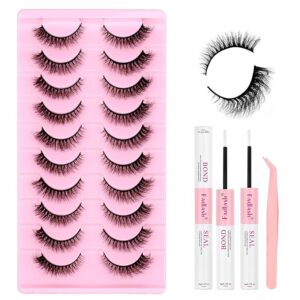 FADLASH False Eyelashes Kit 10 Pairs Cat Eye